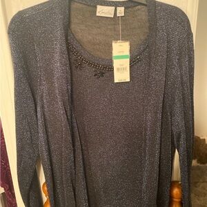 Kim Rogers Women's Shimmering Blue Top